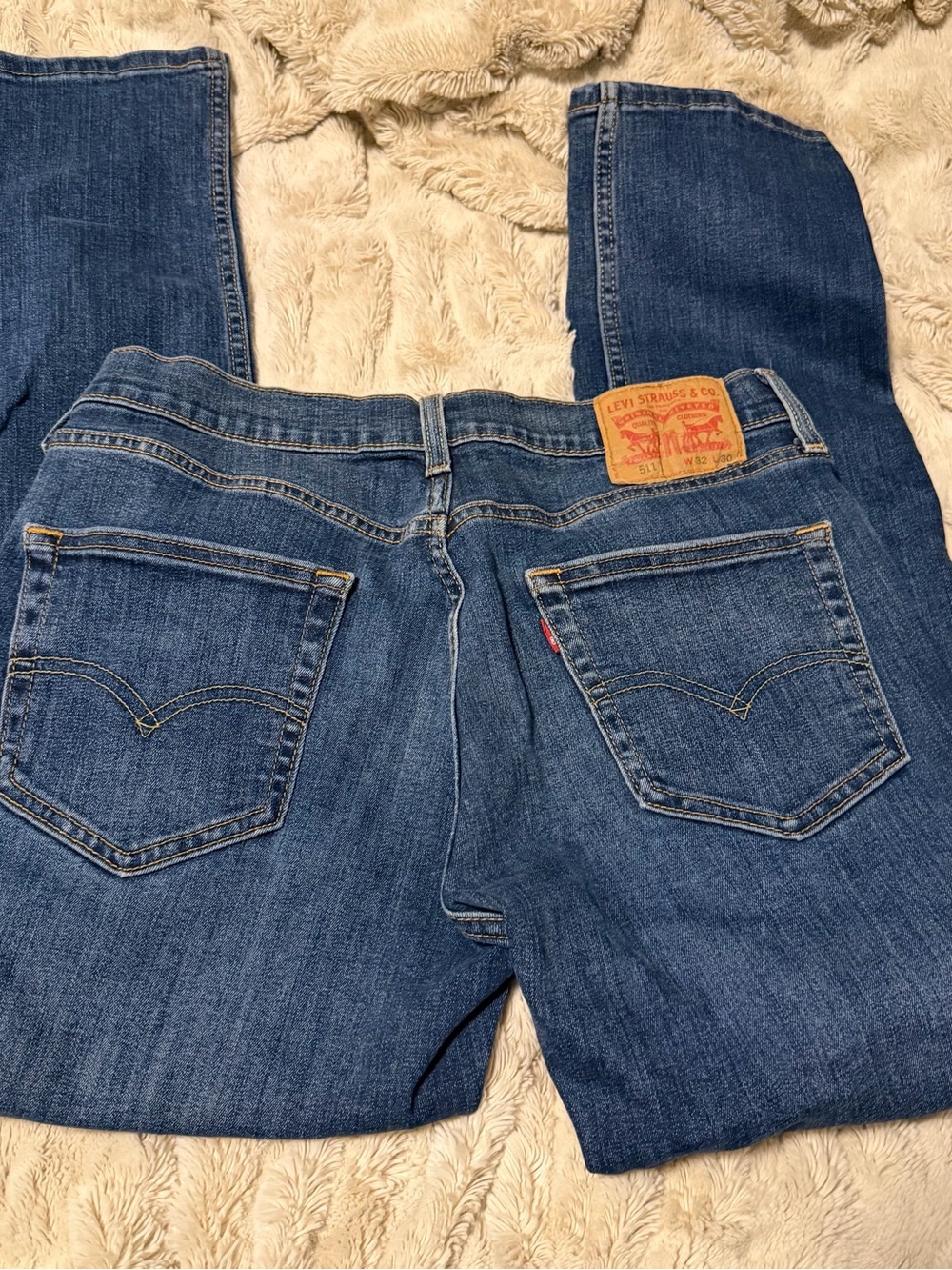 Levi's 511 Men’s Slim Straight Dark Blue Denim Jeans 32x30